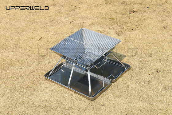2 kg de acabado limpio de madera portátil de acampada de carbono plegable estufa de parrilla para viajes al aire libre