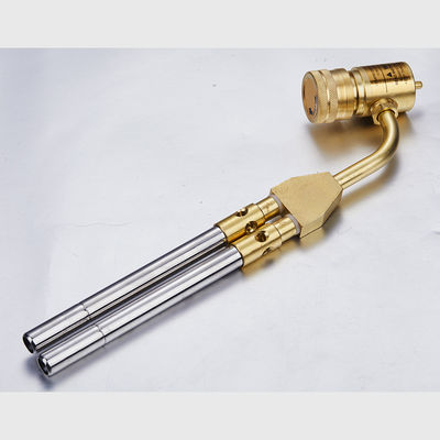 Comodidad y durabilidad Antorcha de calefacción de gas de auto-ignición con doble cabeza N.W. 0.47KG