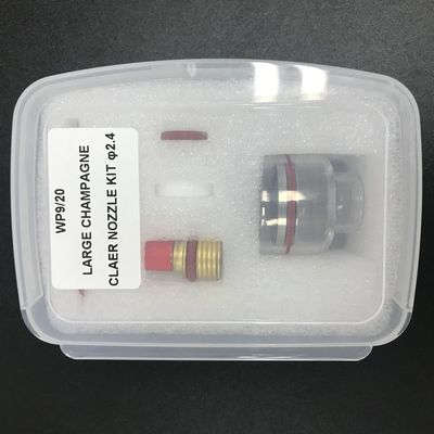 WP9/20 2.4mm TIG Linterna de soldadura Kit de vidrio de lente de gas para Wp17/18/26 Tig Linterna 2kg
