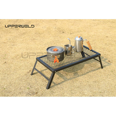 Grill de fuego de campamento plegable negro Grill de campamento portátil pesado para acampar al aire libre
