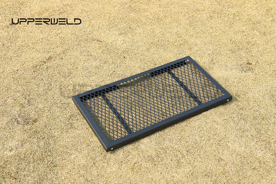 Grill de fuego de campamento plegable negro Grill de campamento portátil pesado para acampar al aire libre