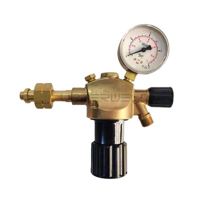 Regulador de CO2/Argón de calibre único de color negro y amarillo para regulación estándar de la presión del gas
