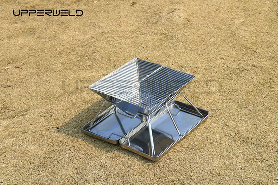 Pequeño patio del patio trasero Fuego Pozo plegable estufa de barbacoa no oxidante 2KG Camping chimenea de carbono