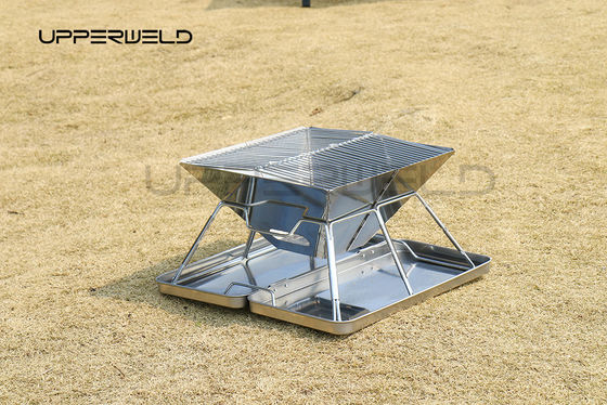 Pequeño patio del patio trasero Fuego Pozo plegable estufa de barbacoa no oxidante 2KG Camping chimenea de carbono