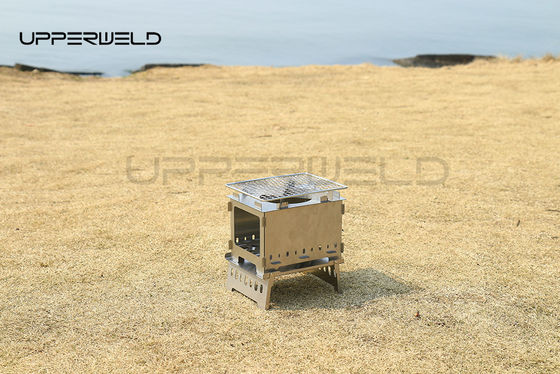 Estufas portátiles de acero inoxidable para camping y picnic Tamaño ampliado 21.5*20.5*15.5cm