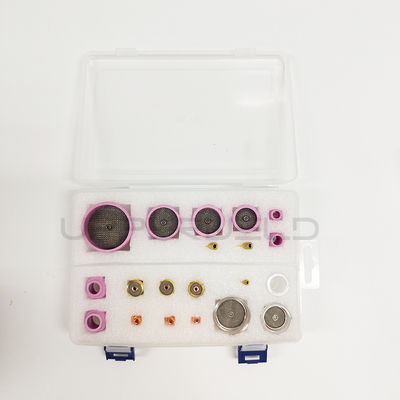 Cuerpo de colleta TIG Kit de accesorios de antorchas de soldadura para WP-17/18/26 Lentes de gas de boquilla cerámica