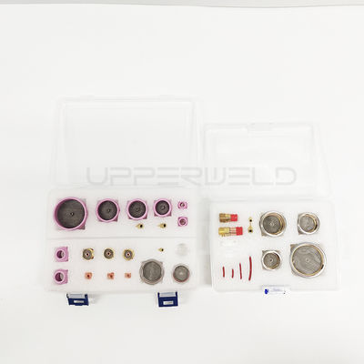 Cuerpo de colleta TIG Kit de accesorios de antorchas de soldadura para WP-17/18/26 Lentes de gas de boquilla cerámica