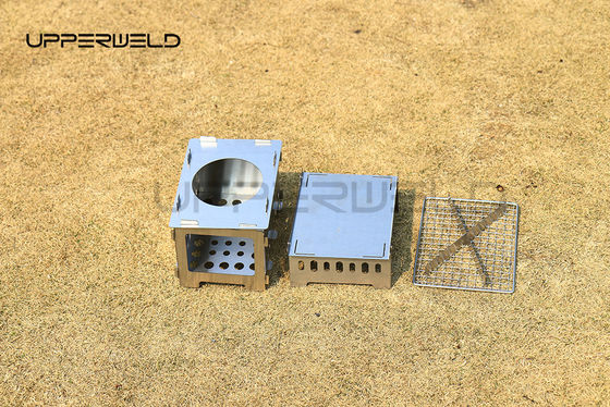 Estufas portátiles de acero inoxidable para camping y picnic Tamaño ampliado 21.5*20.5*15.5cm