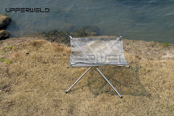 Fuego de acero inoxidable para acampar al aire libre con acabado no oxidante y diseño portátil