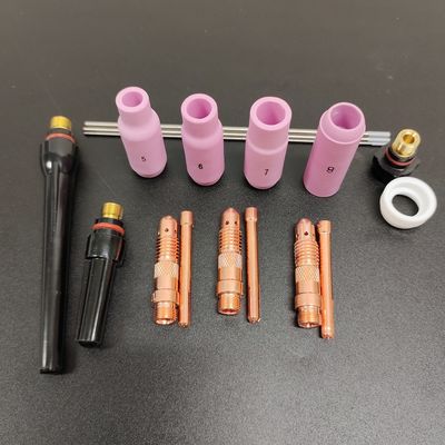 TIG Lente de gas recoger Dysza Ceramiczna WP17 18 26 Kit de boquilla de cerámica para el trabajo de soldadura