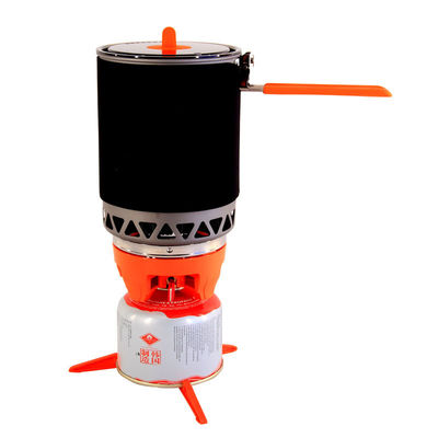 Estufas de gas de picnic de 1600W resistentes al viento con olla y tazón integrados