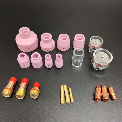 Kit de accesorios para antorchas de soldadura TIG refrigeradas por aire/agua con lente de gas y taza de vidrio