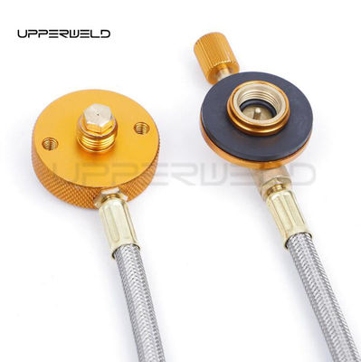 1m válvula de control de la base de la estufa de gas adaptador de recarga de propano butano cartucho conector del tanque