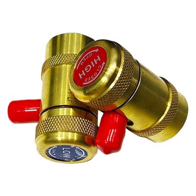 Un conector alto y uno bajo todo el cobre R744 pareja rápida para la carga de refrigerante