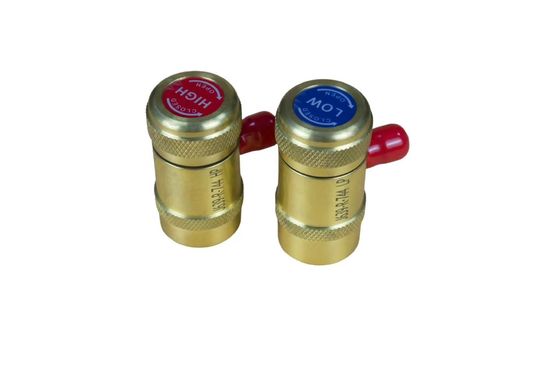 Un conector alto y uno bajo todo el cobre R744 pareja rápida para la carga de refrigerante
