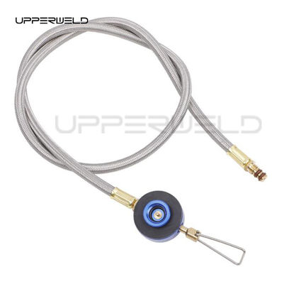 Acero inoxidable para acampar cilindro de gas conector quemador adaptador de estufa para mochilería