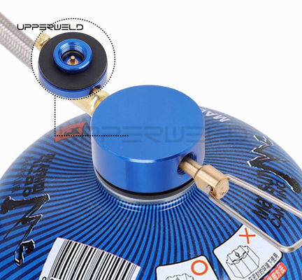 Acero inoxidable para acampar cilindro de gas conector quemador adaptador de estufa para mochilería