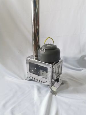 Estufas de leña de escritorio compactas y duraderas para acampar 23*15*17cm