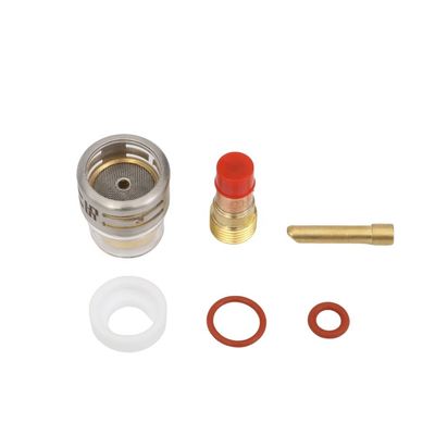 Lente de gas Cuña de recolección Kit de copa de vidrio Pyrex 2,4 mm claro para WP17 18 26 antorcha de soldadura