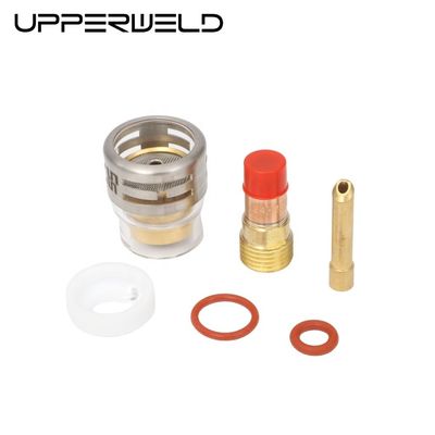 Lente de gas Cuña de recolección Kit de copa de vidrio Pyrex 2,4 mm claro para WP17 18 26 antorcha de soldadura