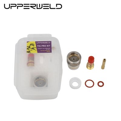 Lente de gas Cuña de recolección Kit de copa de vidrio Pyrex 2,4 mm claro para WP17 18 26 antorcha de soldadura