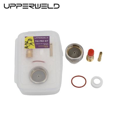 WP17 18 26 Tig Consumables antorcha Lente de gas Cuña de recogida Kit de copa de vidrio Pyrex 0,05 kg 2,4 mm