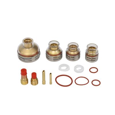 OEM Accesorios TIG personalizados Lentes de gas Cuña de recogida y cerámica Tig Saldado Set de taza