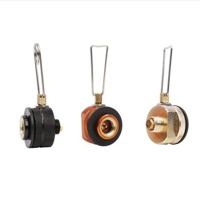 Apoyo personalizado OBM Camping Negro Naranja Estufas Quemadoras de tanque de propano Adaptador de recarga