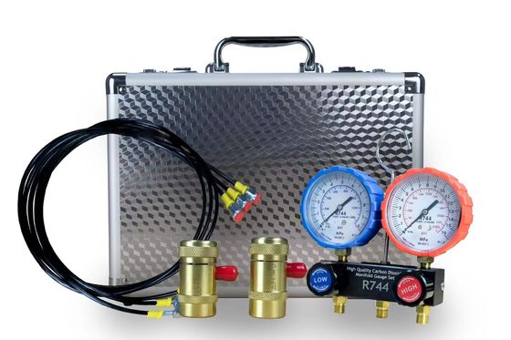 Refrigerador de aire acondicionado de automóvil R744 superior 80cm Todo cobre HVAC Manifold Gauge Set