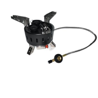 Estufas de gas para barbacoa al aire libre con tres cabezas de aerosol Mini quemador de campamento plegable portátil