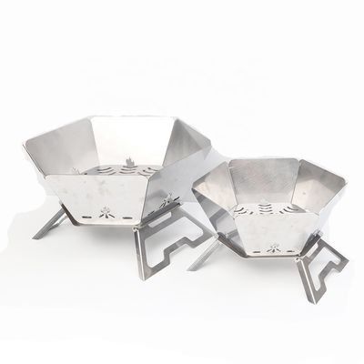 Fuego de campaña de carbón de barbacoa portátil con diseño plegable superior 570mm*570mm*300cm