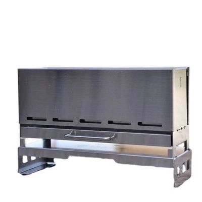 Tipo de metal de acero inoxidable BBQ de media unidad de mesa incendiaria para acampar y picnic