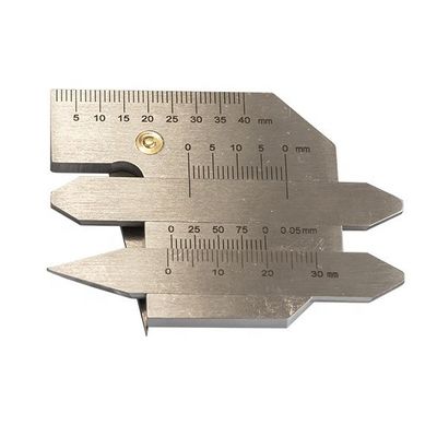 Saldura de filete Saldura de trasero Medidor de soldadura multifunción para la brecha de soldadura métrica de plata
