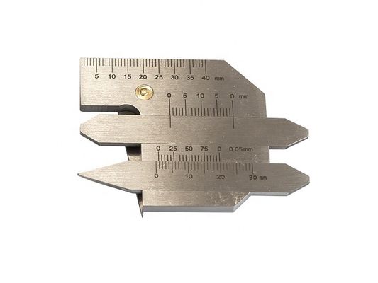 Saldura de filete Saldura de trasero Medidor de soldadura multifunción para la brecha de soldadura métrica de plata