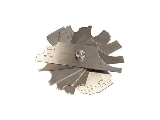 Medidor de soldadura de acero inoxidable MG-11 para medir con precisión la altura de la perla y la brecha de la costura