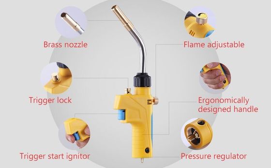 ODM personalizado de arranque de gatillo superior soplado de propano MAPP antorcha de gas para soldadura y brasado