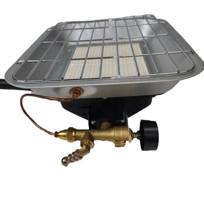 Quemador de patio ajustable para dispositivo de seguridad y calefactor de espacio exterior de acabado plateado