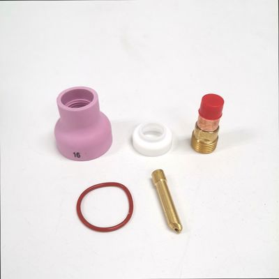 WP17 18 26 Tig Consumables antorcha Lente de gas Cuña de recolección Boquilla de champán 53NACN Kit