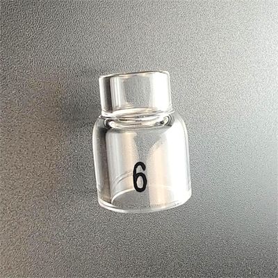 UPPERWELD 13NQ10-6 7 8 Boquilla de vidrio transparente perfecta para una antorcha de soldadura de tig profesional