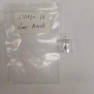 UPPERWELD 53NQ60-6 Boquilla de vidrio transparente para antorcha de soldadura Tig Soporte personalizado OEM
