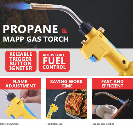 Tubos de cobre antorcha de propano para soldadura HVAC y soldadura desencadenante arranque Mapp antorcha de gas