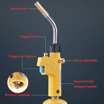 Tubos de cobre antorcha de propano para soldadura HVAC y soldadura desencadenante arranque Mapp antorcha de gas
