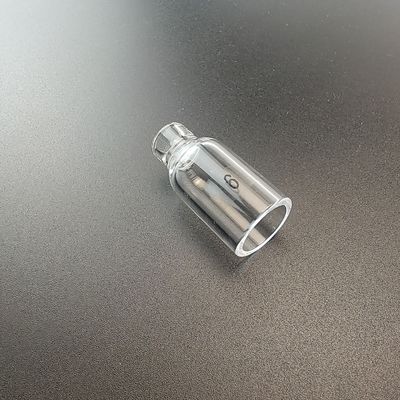Boquilla de vidrio transparente y vasos de cuarzo UPPERWELD 54NQ16-6 para la precisión de la antorcha de soldadura Tig