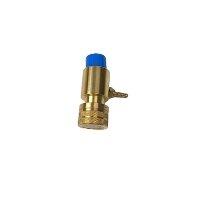 1-20 dientes hilo de la mano izquierda superior de latón sólido regulador de oxígeno del tanque N.W. 223.6g