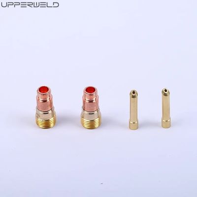 WP-17/18/26 2.4 Kit de lente de gas con antorcha de soldadura TIG 1/16' 3/32' 1/8' Kit de copa de piréx con boquilla transparente