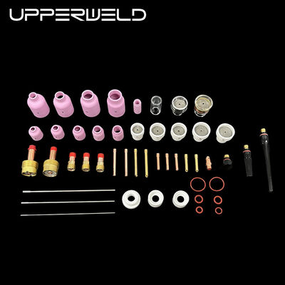 OEM Linterna de soldadura 66PCS TIG Accesorios Jumbo Boquilla de cerámica Lente de gas TIG Repuestos
