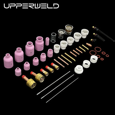 OEM Linterna de soldadura 66PCS TIG Accesorios Jumbo Boquilla de cerámica Lente de gas TIG Repuestos