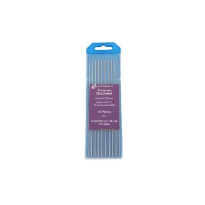 Varilla de tungsteno WL20 Azul 2% Lanthanated TIG 1/16 3/32 1/8 pulgadas x 7 para soporte personalizado