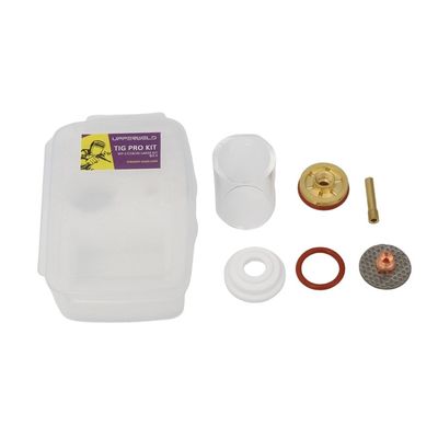 WP17 18 26 Tig Accesorios de antorchas de soldadura Kit de boquilla de vidrio de lado recto para Tig