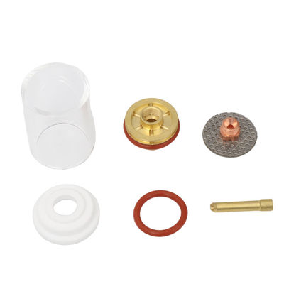 WP17 18 26 Tig Accesorios de antorchas de soldadura Kit de boquilla de vidrio de lado recto para Tig